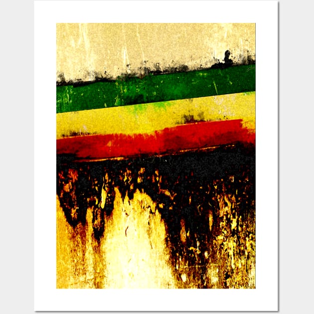 Rasta Grunge Wall Art by LionTuff79